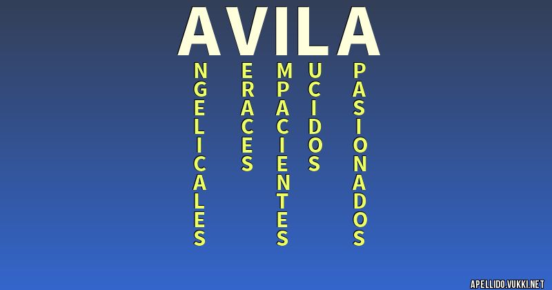 Significado del apellido Ávila