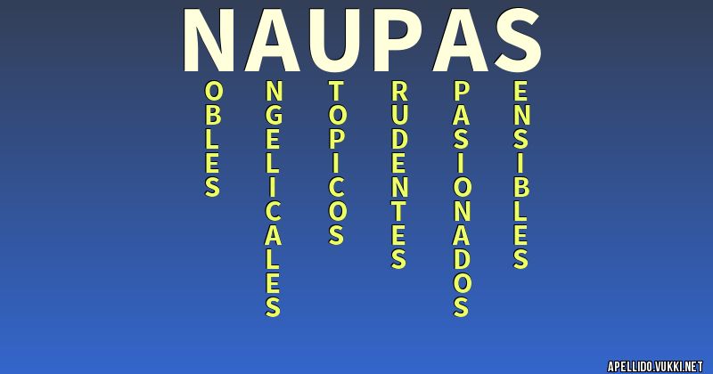 Significado del apellido Ñaupas