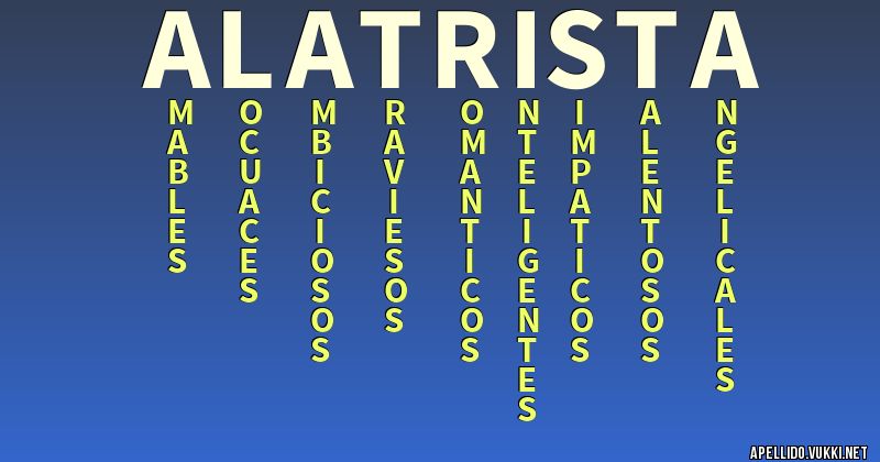Significado del apellido alatrista