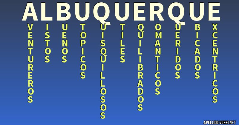 Significado del apellido albuquerque - Significados de los apellidos