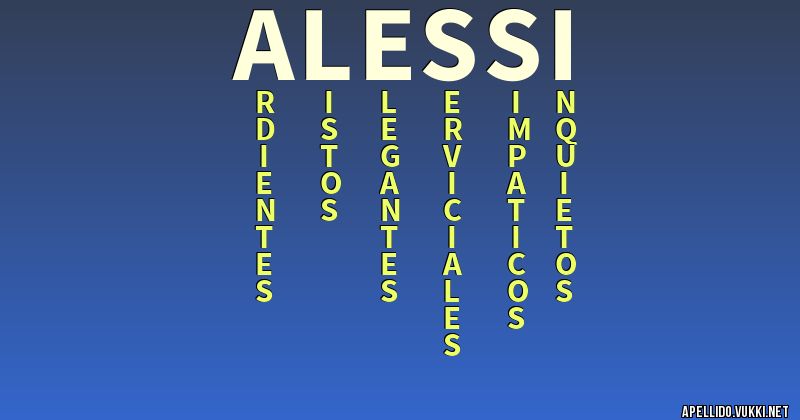 Significado del apellido alessi