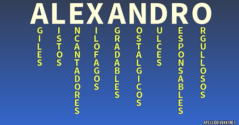 Significado del apellido alexandro
