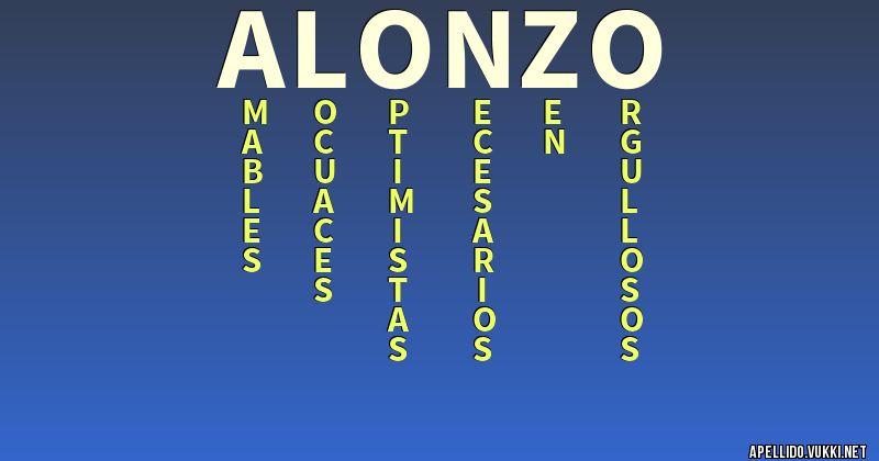 Significado del apellido alonzo