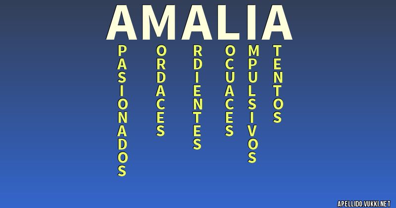 Significado del apellido amalia