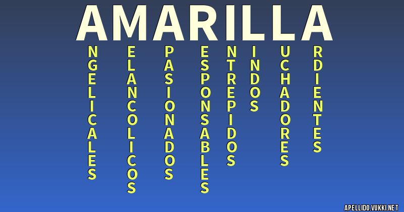 Significado del apellido amarilla
