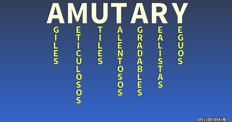 Significado del apellido amutary