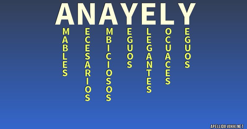 Significado del apellido anayely - Significados de los apellidos