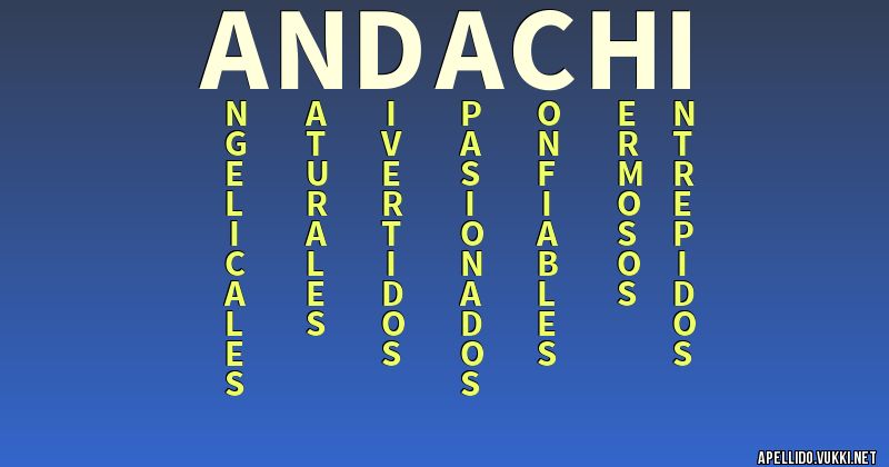 Significado del apellido andachi