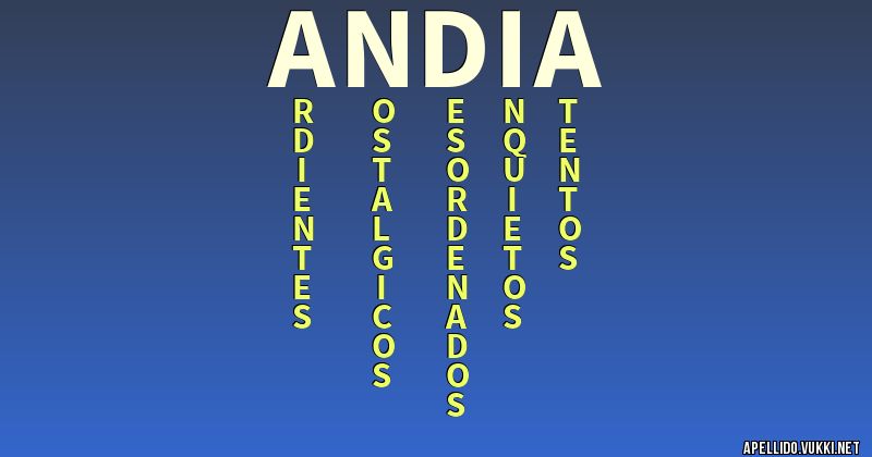 Significado del apellido andia