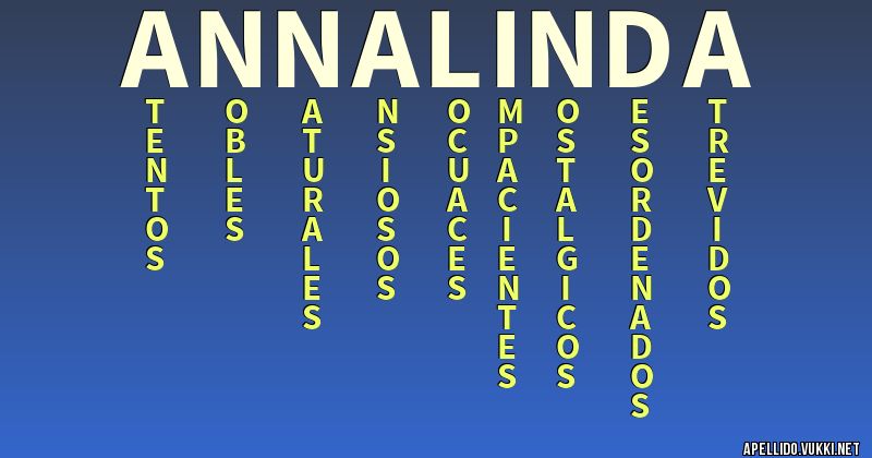 Significado del apellido annalinda