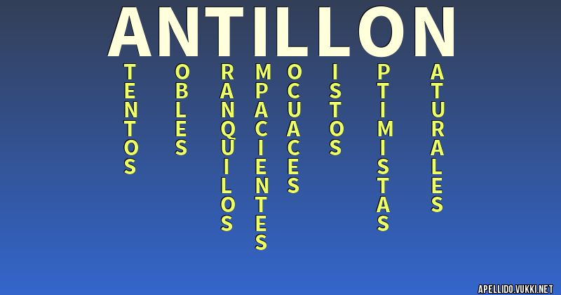 Significado del apellido antillon