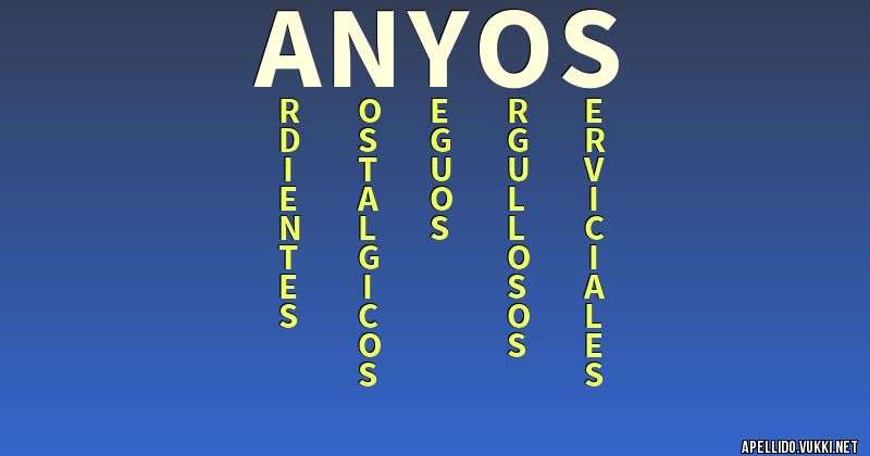 Significado del apellido anyos