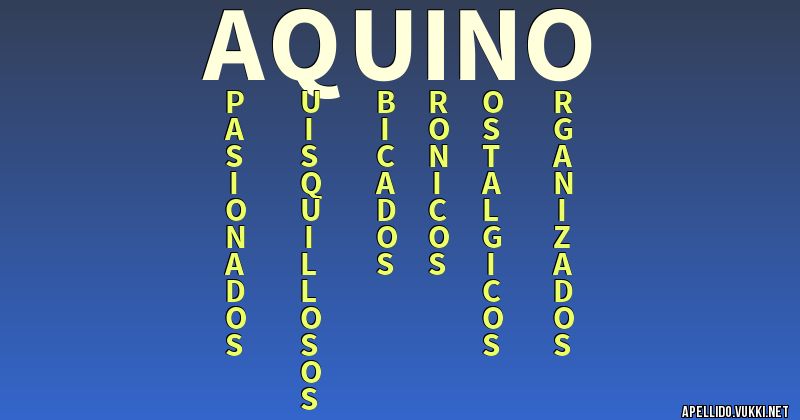 Significado del apellido aquino