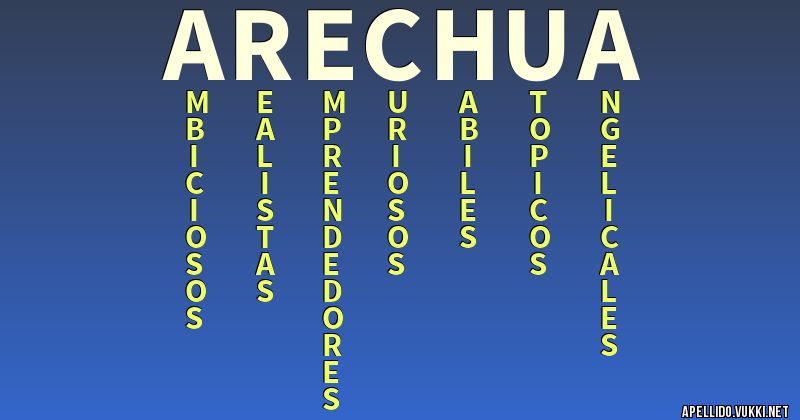 Significado del apellido arechua
