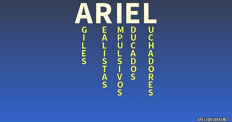Significado del apellido ariel