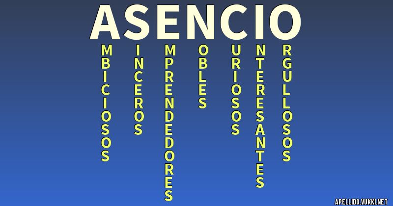 Significado del apellido asencio
