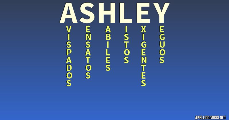 Significado del apellido ashley