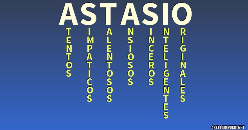 Significado del apellido astasio