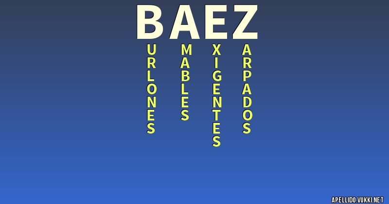Significado del apellido báez
