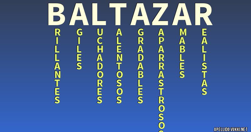 Significado del apellido baltazar
