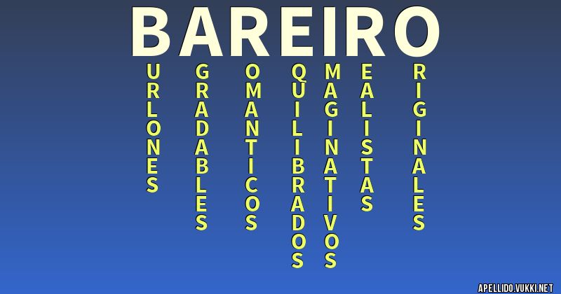 Significado del apellido bareiro