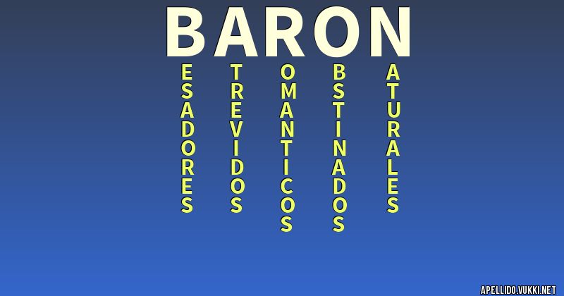 Significado del apellido baron