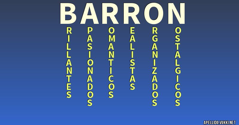 Significado del apellido barron
