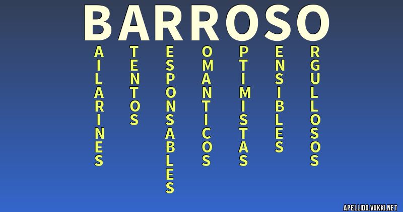 Significado del apellido barroso
