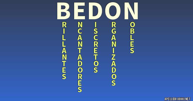 Significado del apellido bedon