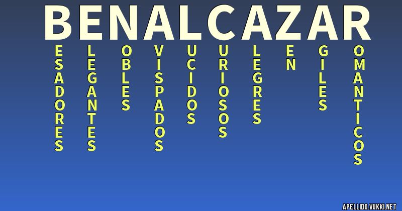 Significado del apellido benalcazar