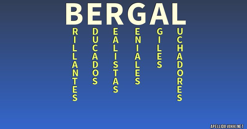 Significado del apellido bergal