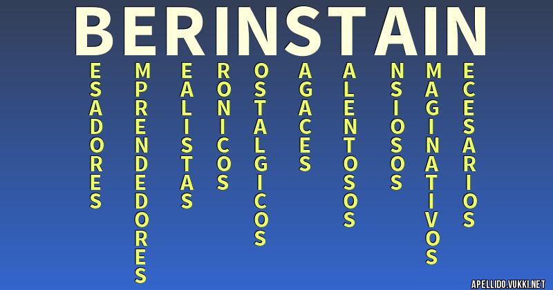 Significado del apellido berinstain