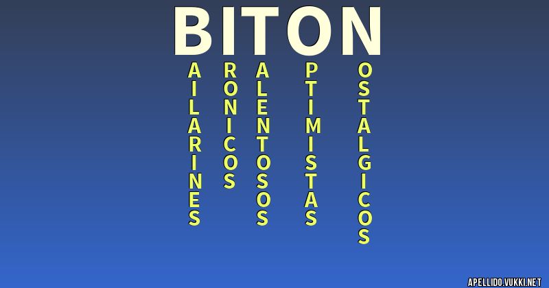 Significado del apellido biton - Significados de los apellidos