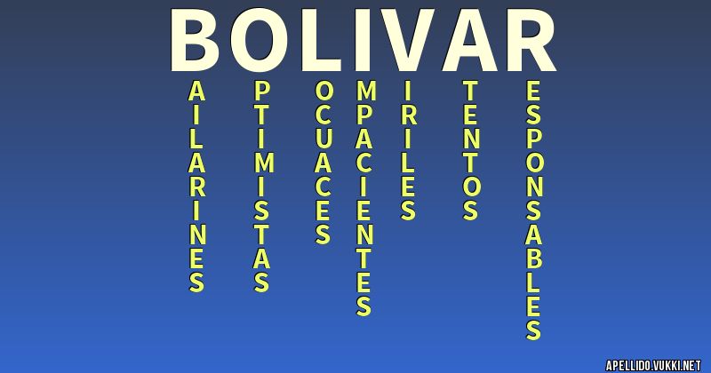 Significado del apellido bolivar