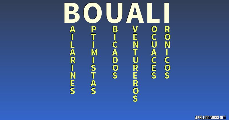 Significado del apellido bouali