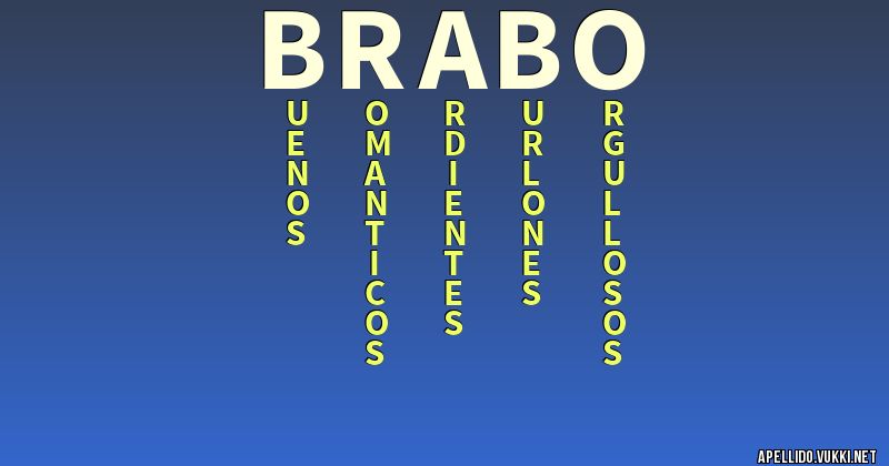 Significado del apellido brabo - Significados de los apellidos