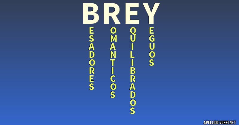 Significado del apellido brey