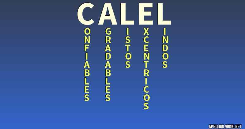 Significado del apellido calel - Significados de los apellidos