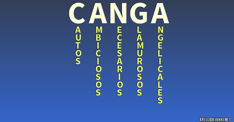 Significado del apellido canga