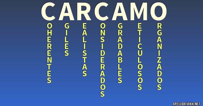 Significado del apellido carcamo
