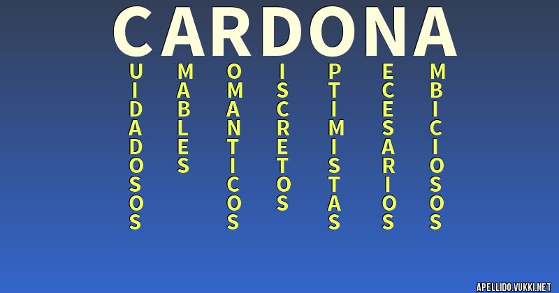 Significado del apellido cardona