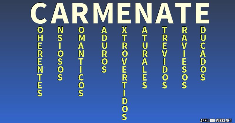 Significado del apellido carmenate