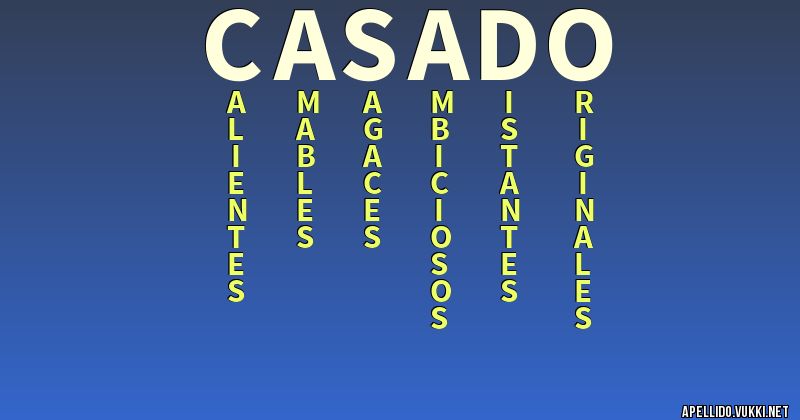 Significado del apellido casado