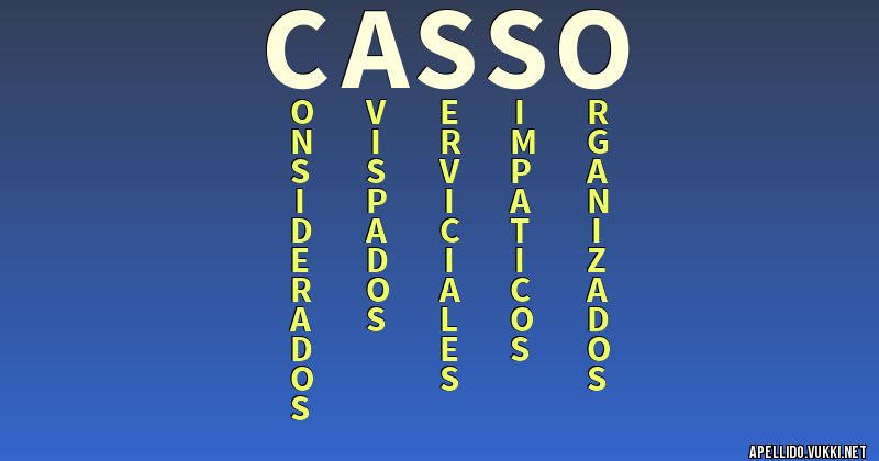 Significado del apellido casso - Significados de los apellidos