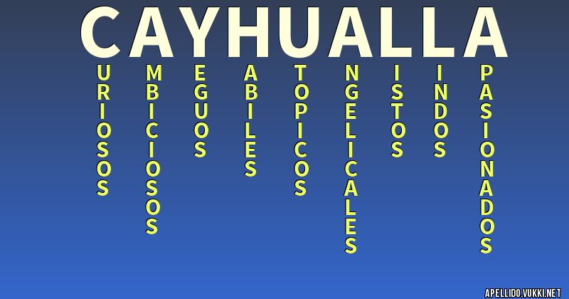 Significado del apellido cayhualla
