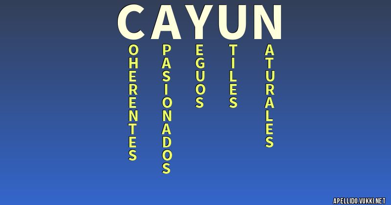 Significado del apellido cayun