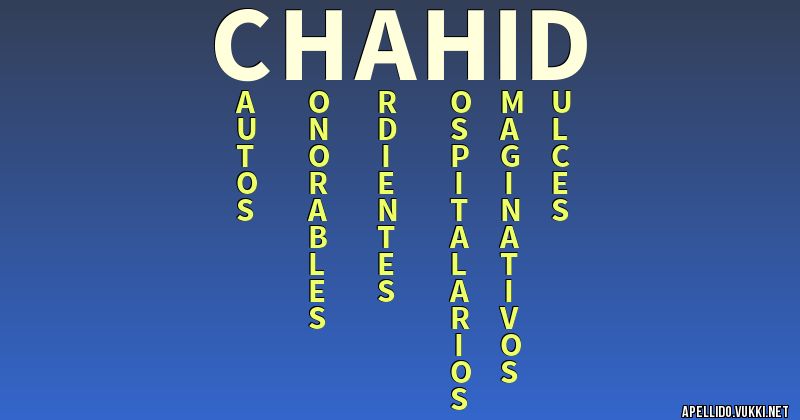 Significado del apellido chahid