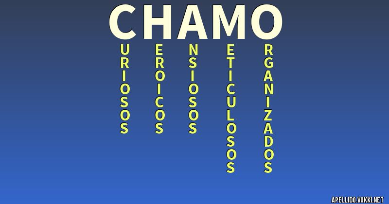 Significado del apellido chamo - Significados de los apellidos