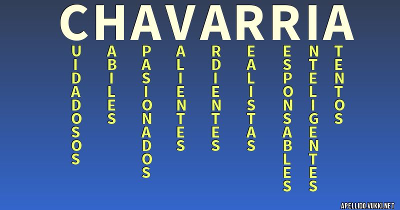 Significado del apellido chavarria