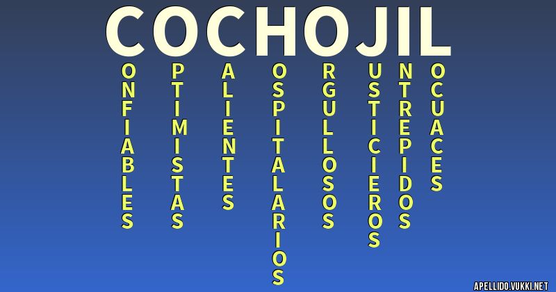 Significado del apellido cochojil